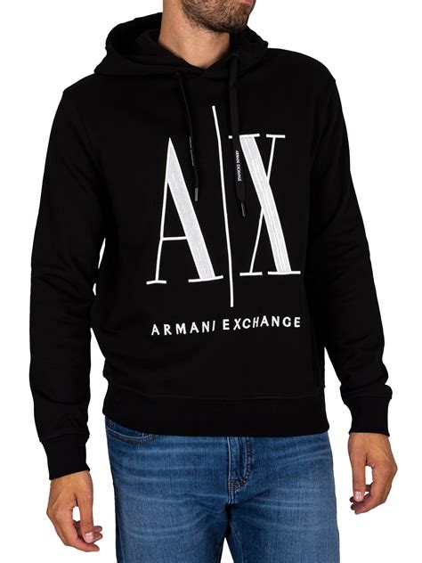 armani exchange black hoodie.